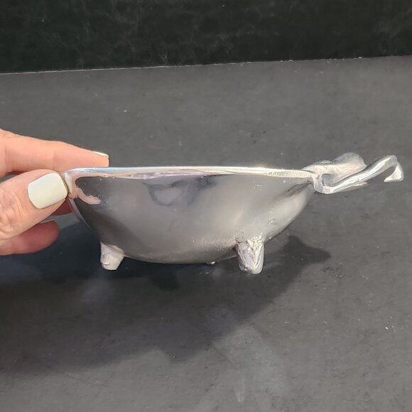 Silver Mariposa Small Apple Dish Vintage Apple-Shaped Silver Bowl Excellent - Picture 10 of 10